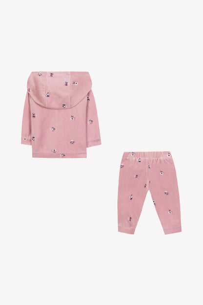 Tartine Flower Embro Velour Jogger Outfit