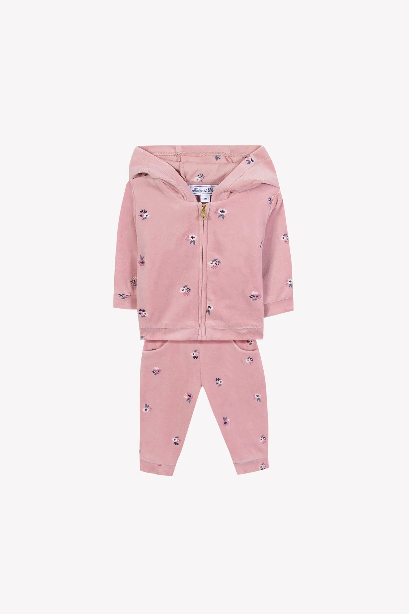 Tartine Flower Embro Velour Jogger Outfit