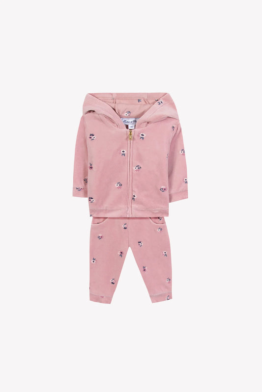 Tartine Flower Embro Velour Jogger Outfit
