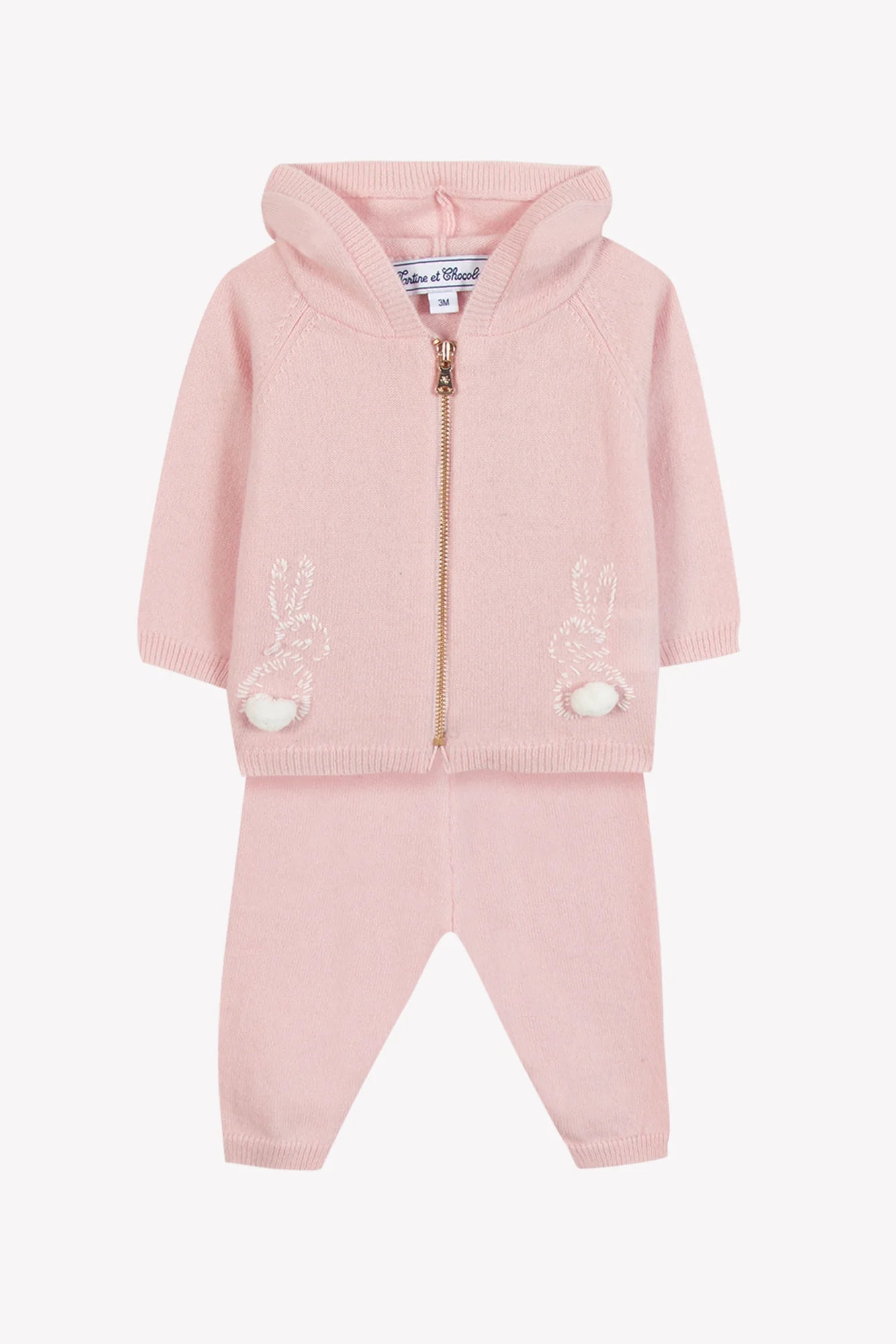 Tartine Knit Embro Bunny Outfit