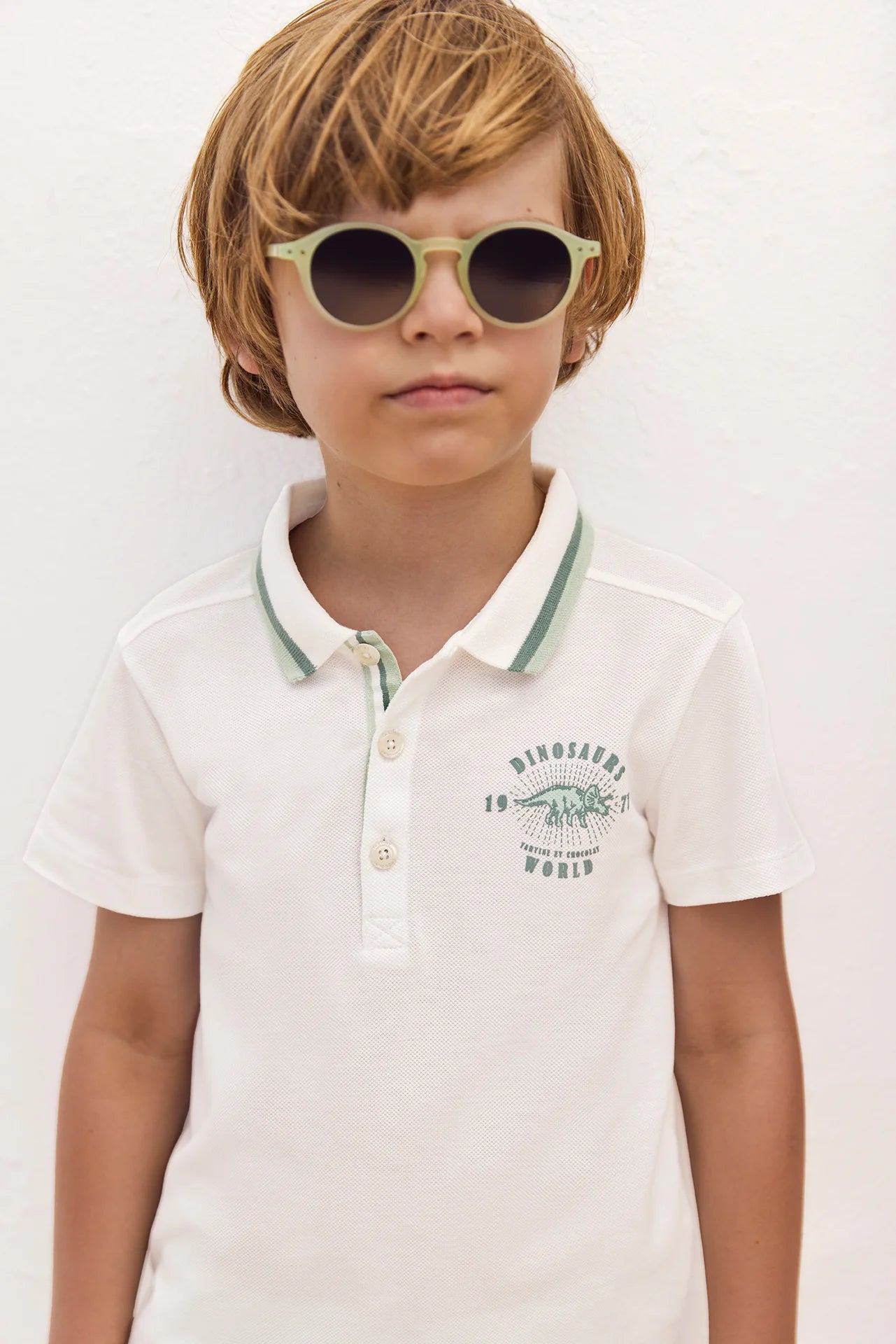 Tartine Trim Collar Logo Polo Shirt