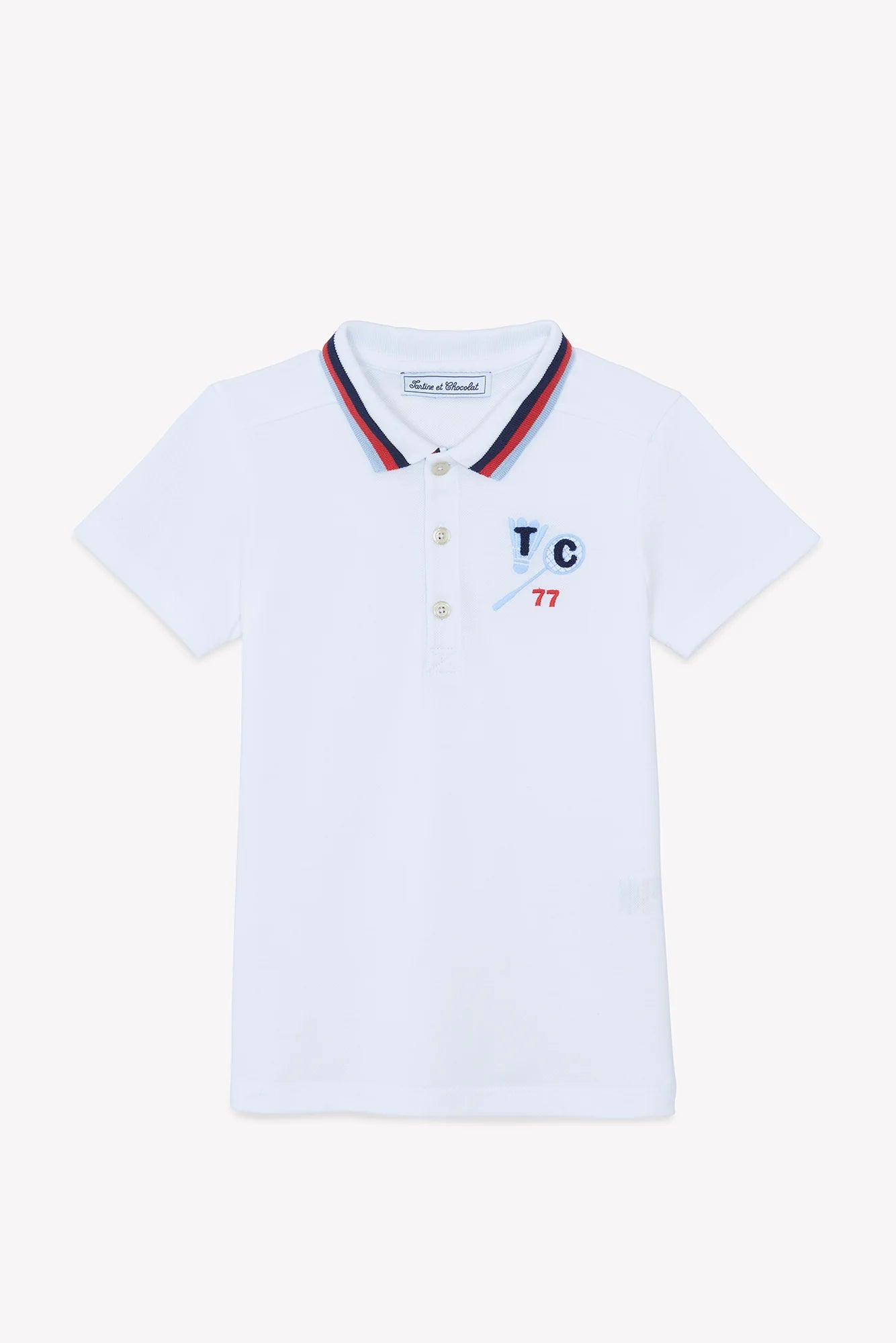 Tartine Trim Collar Logo Polo Shirt