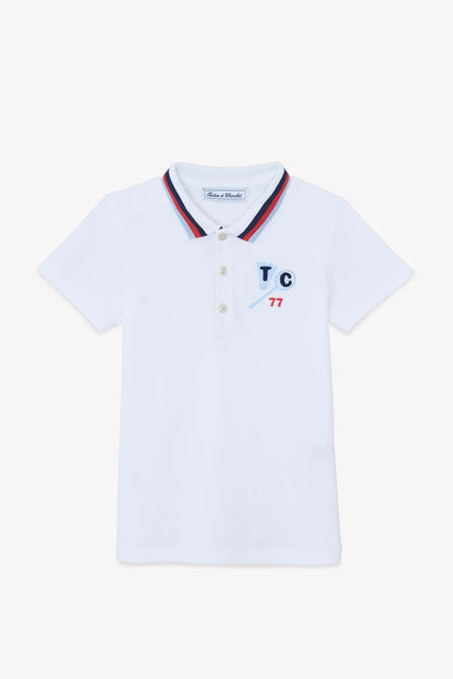 Tartine Trim Collar Logo Polo Shirt