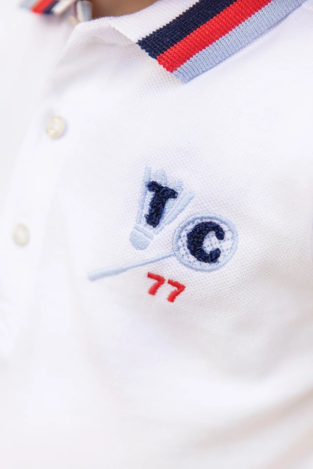 Tartine Boy's Trim Collar Logo Polo Shirt