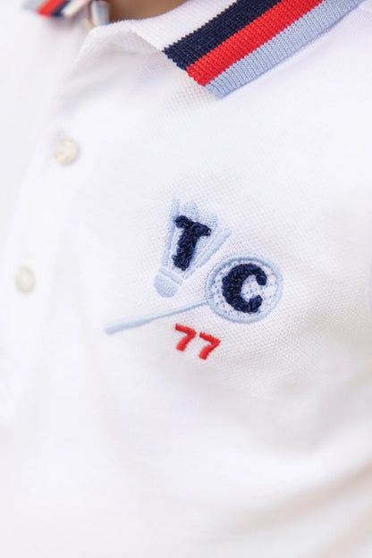 Tartine Boy's Trim Collar Logo Polo Shirt