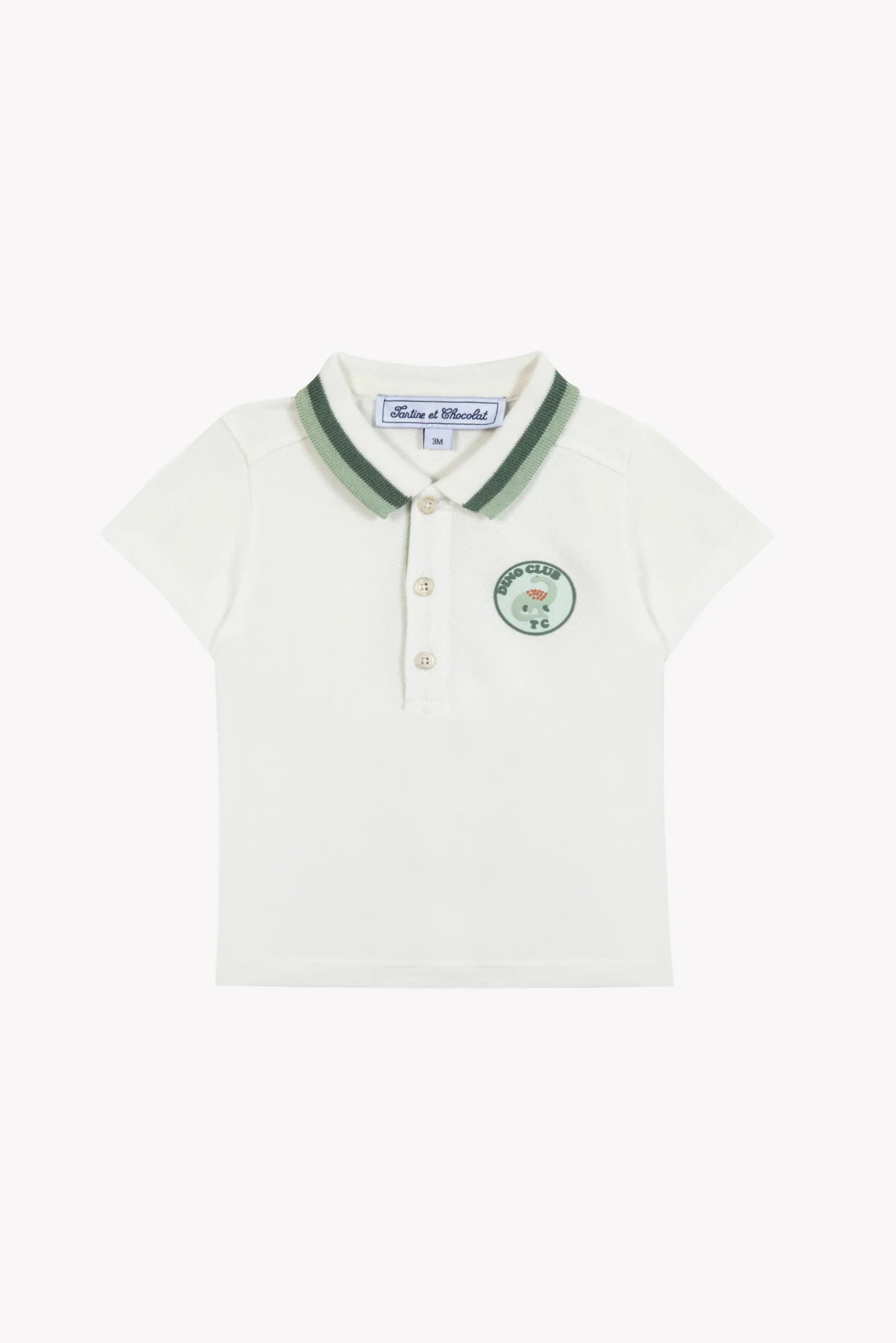 Tartine Boy's Trim Collar Logo Polo Shirt