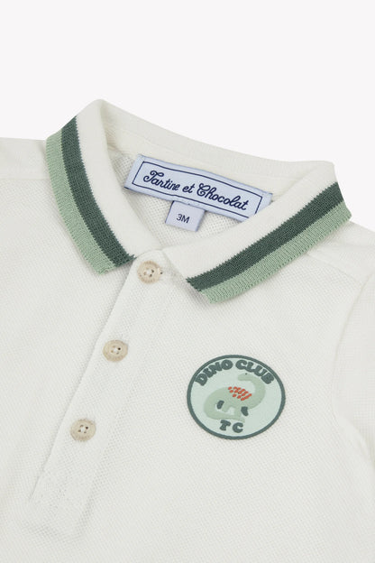 Tartine Boy's Trim Collar Logo Polo Shirt