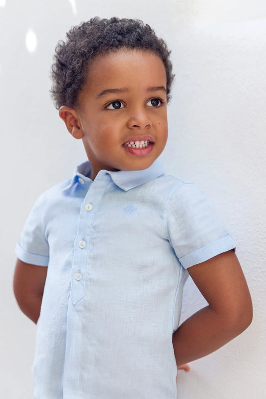 Tartine Boy's SS Linen Button Up