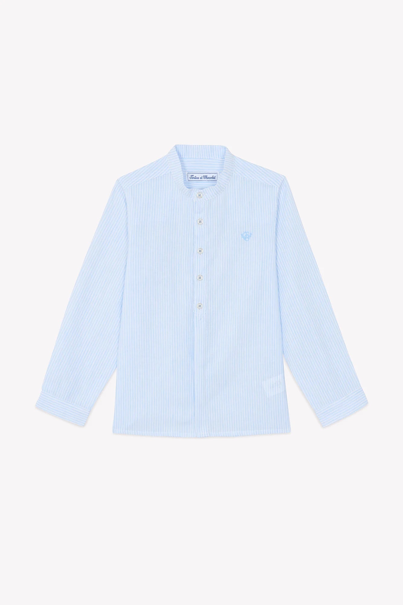 Tartine LS Striped Mandarin Button Up