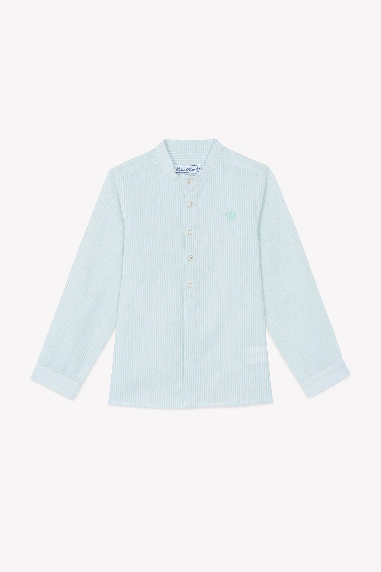 Tartine LS Striped Mandarin Button Up