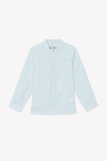 Tartine LS Striped Mandarin Button Up