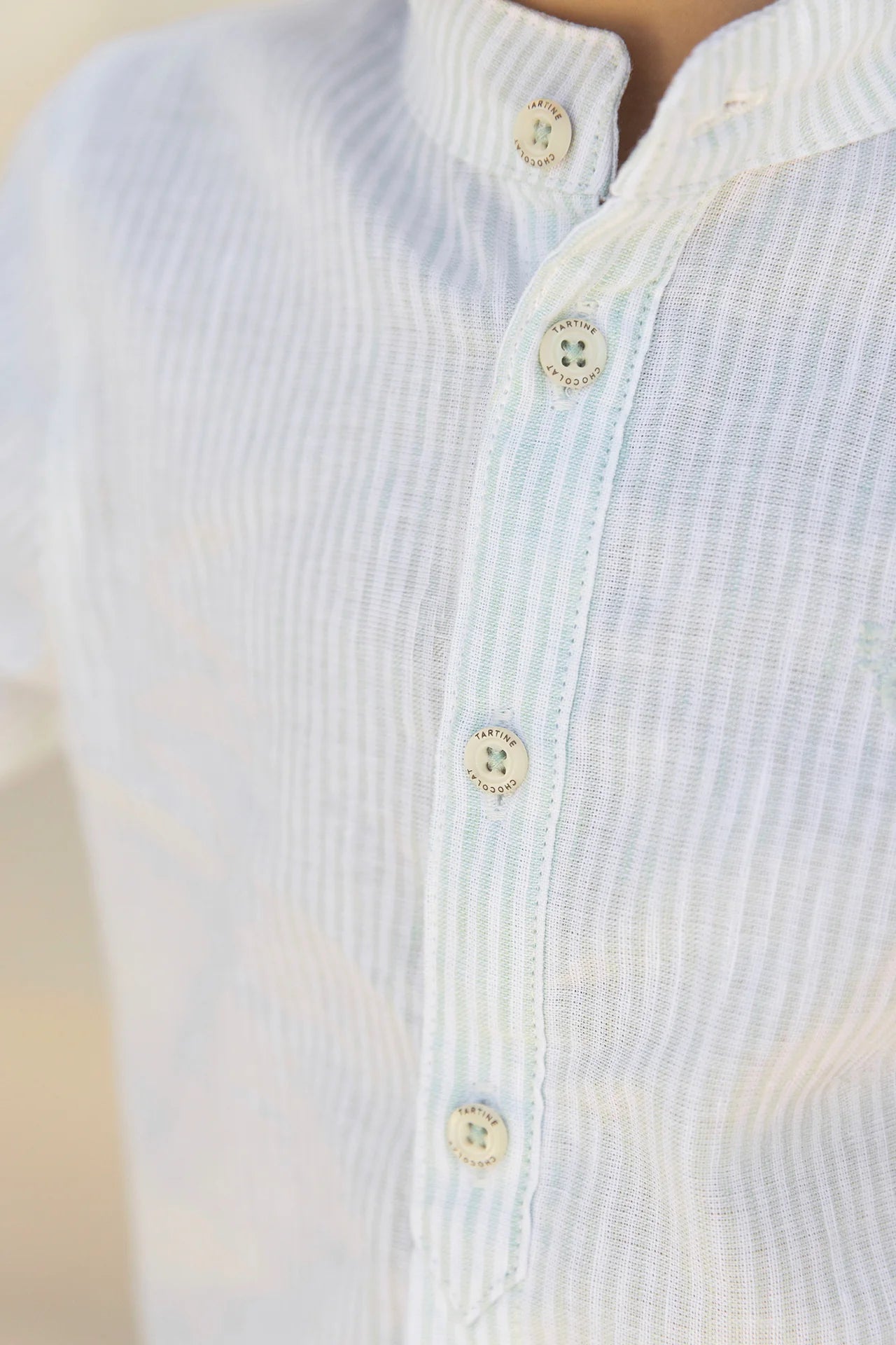 Tartine Boy's LS Striped Mandarin Button Up