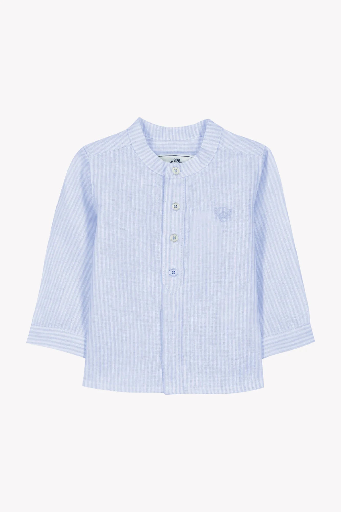Tartine Boy's LS Striped Mandarin Button Up