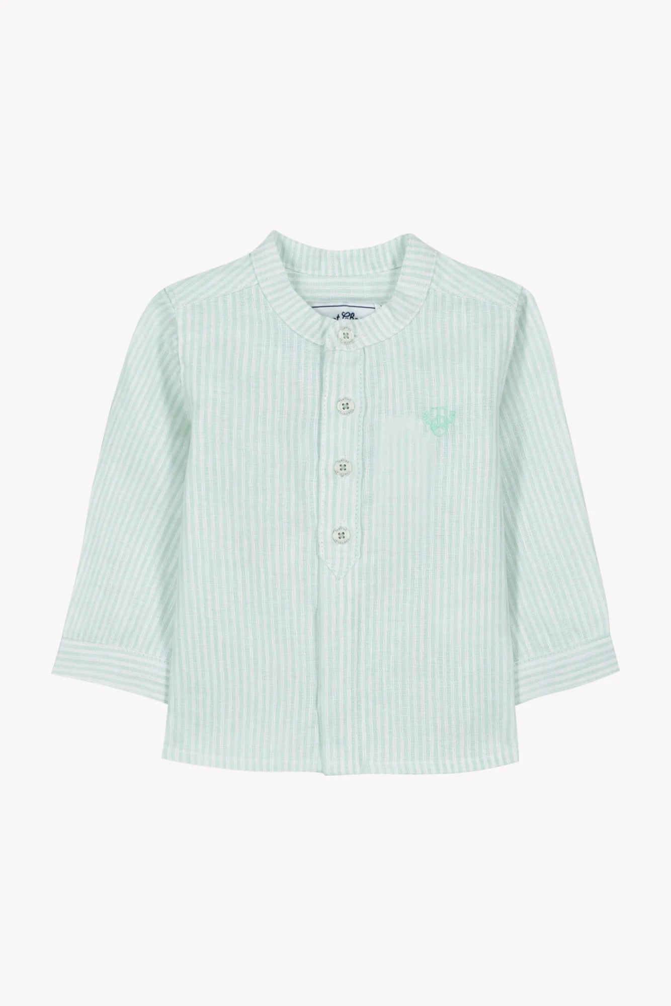 Tartine Boy's LS Striped Mandarin Button Up