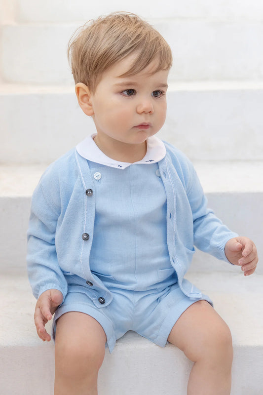 Tartine Boy's Border Outline Cardigan
