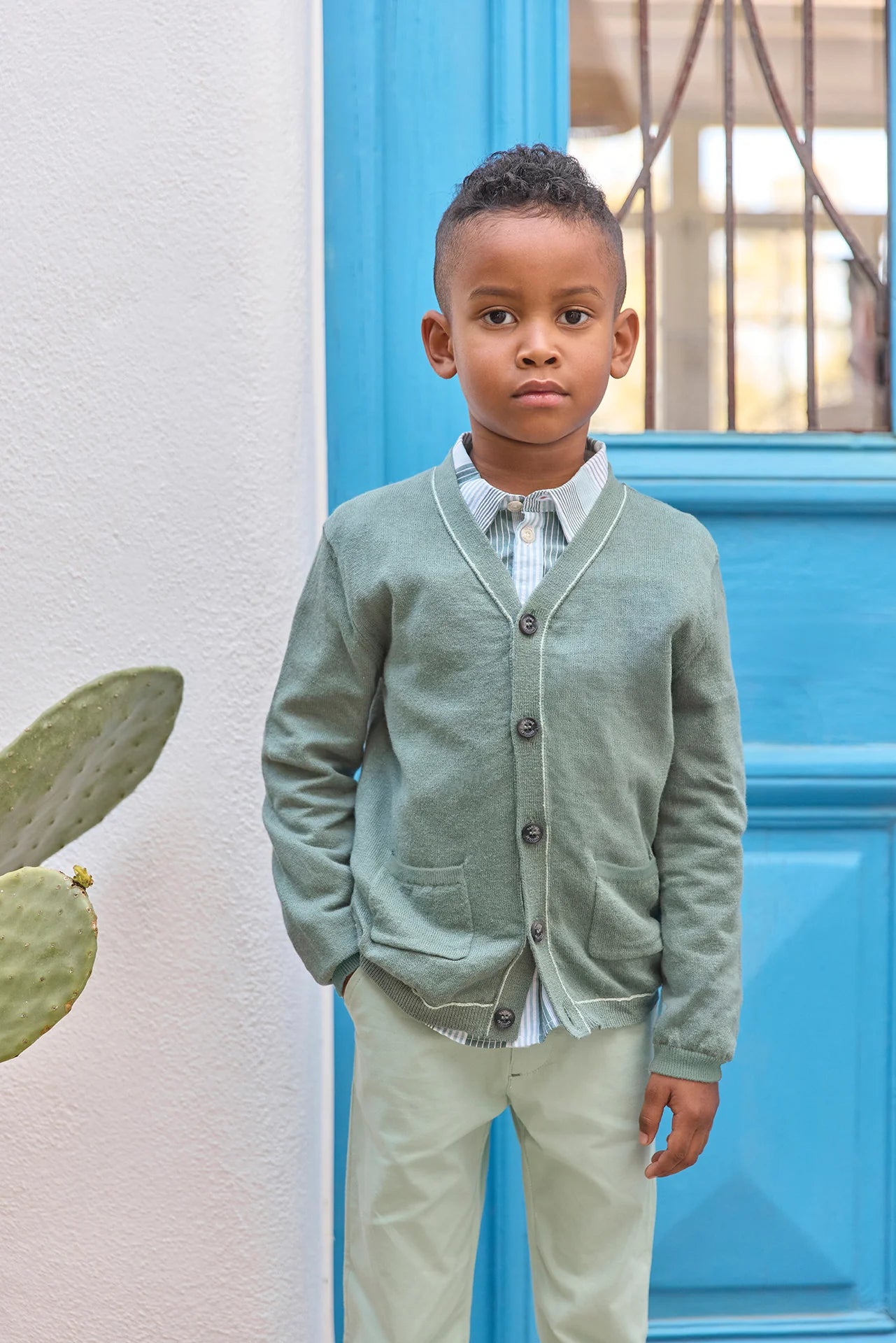 Tartine Border Outline Cardigan