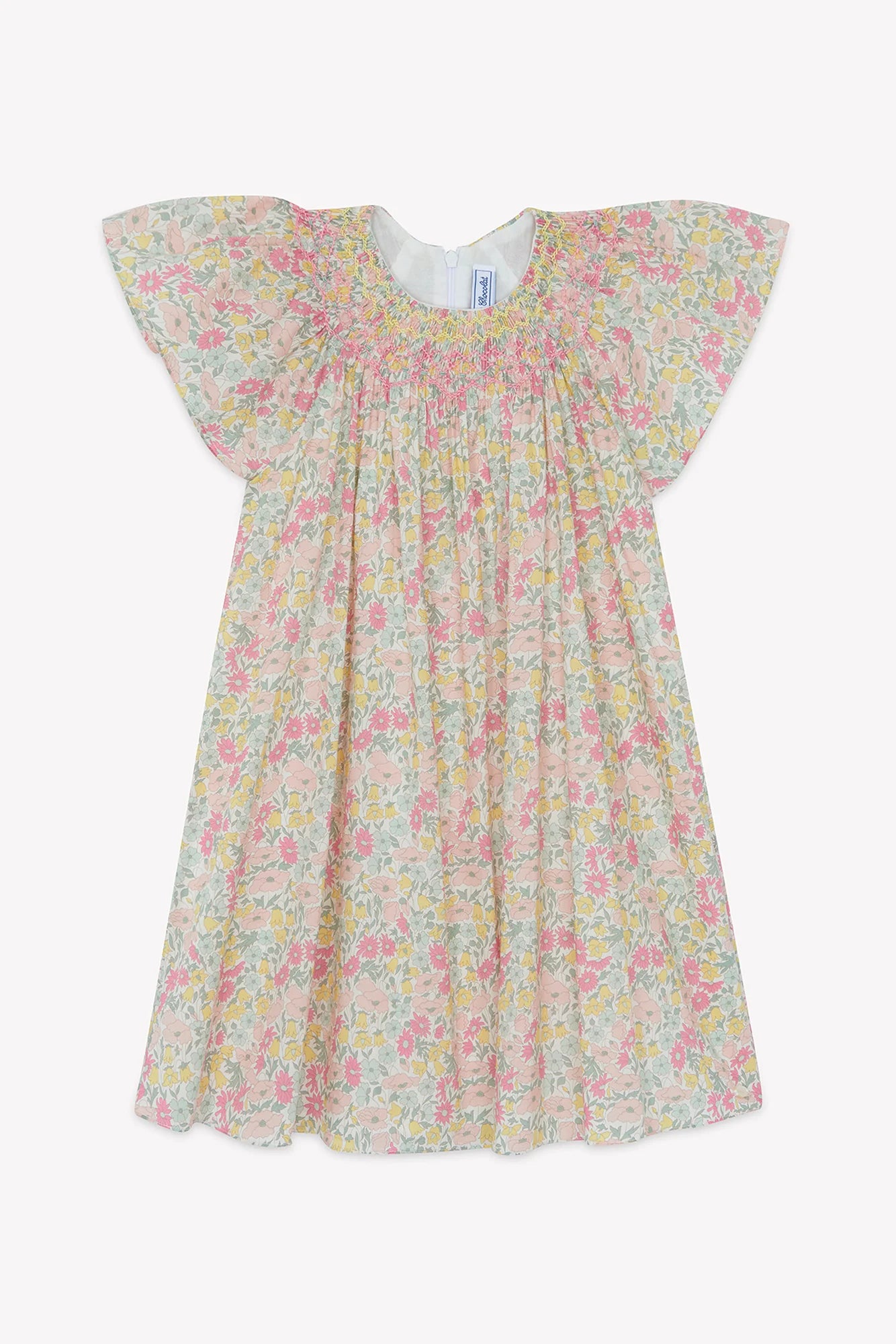 Tartine Shirred Detail Flutter Sleeve Dress