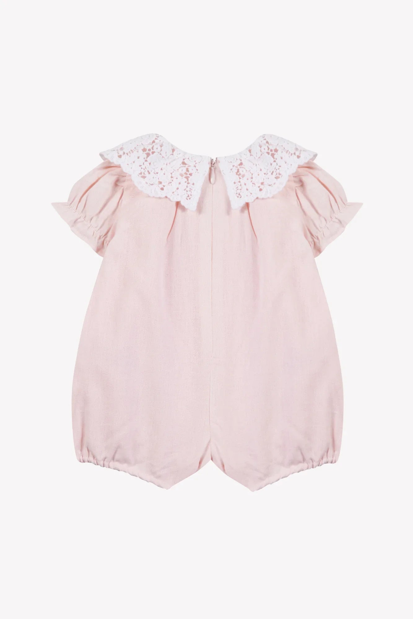 Tartine Embroidered Collar Linen Romper
