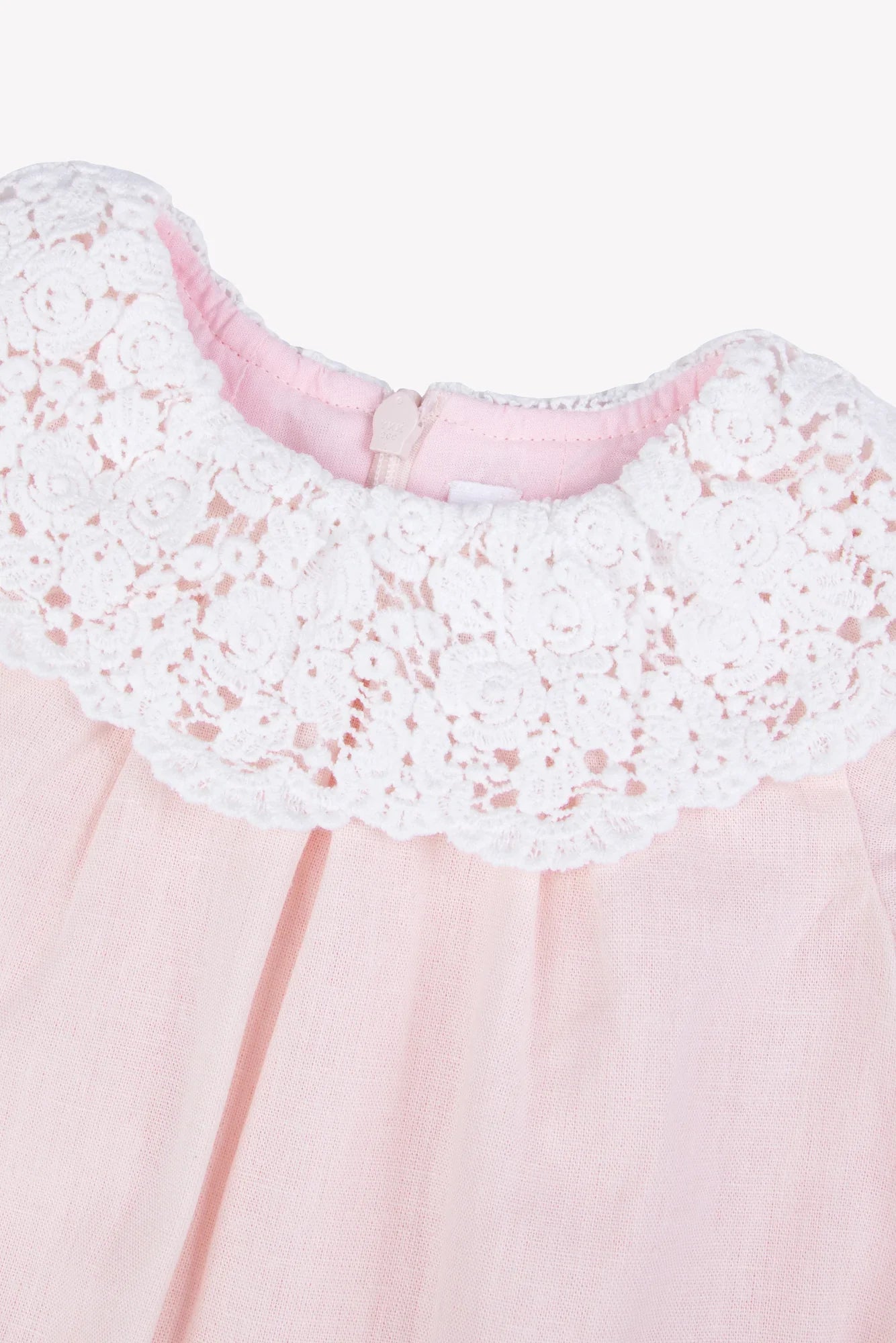 Tartine Embroidered Collar Linen Romper