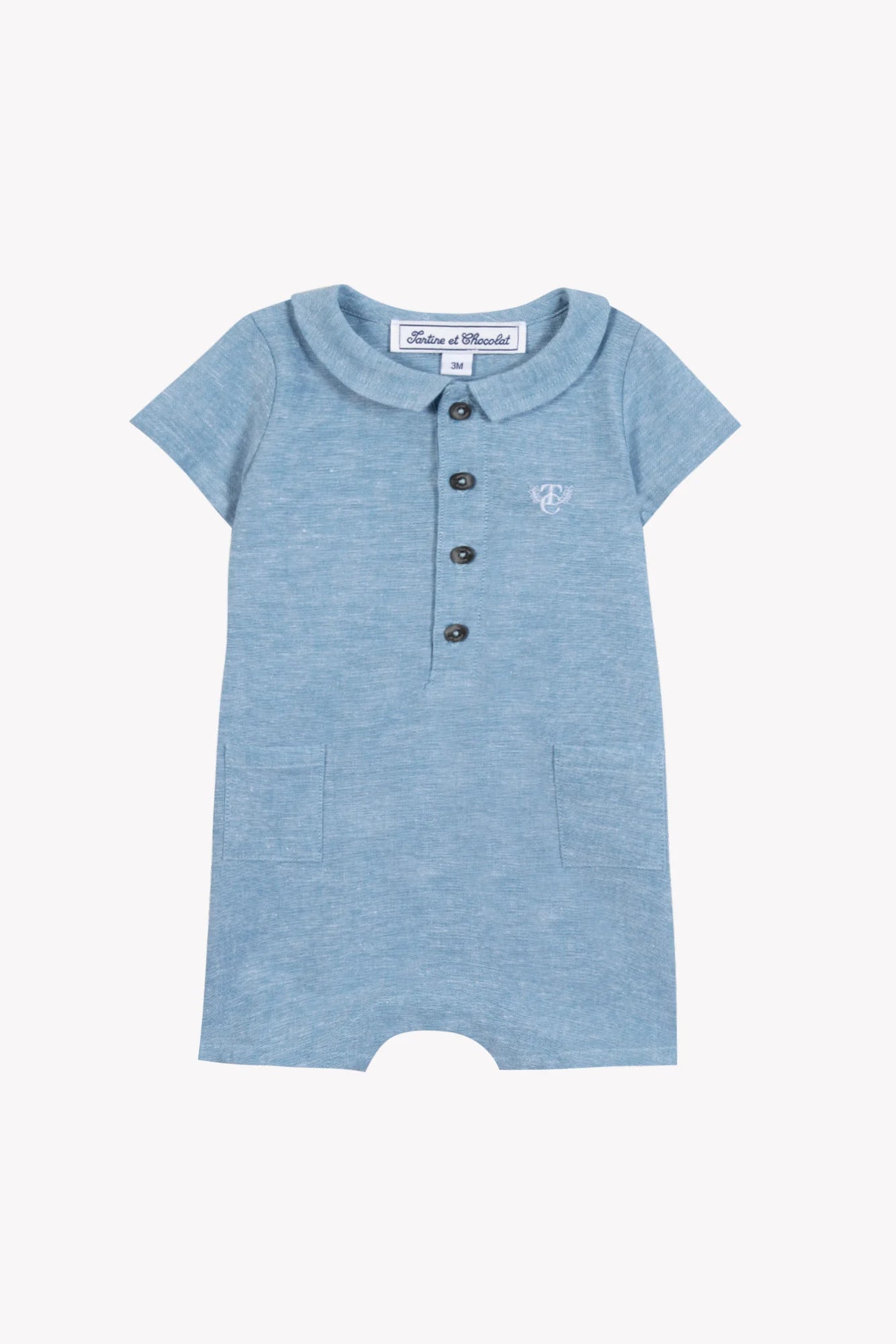Tartine Collared Linen Shortall
