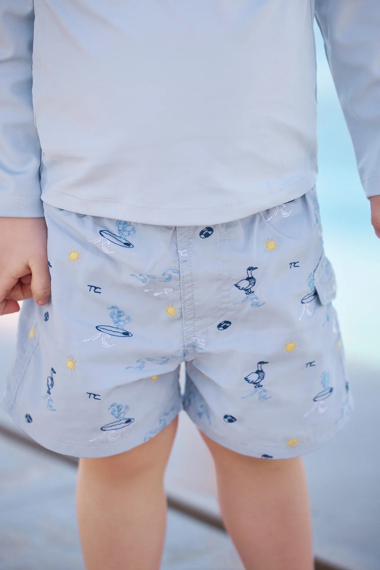 Tartine Boy's Beach Embroidery Swim Trunk