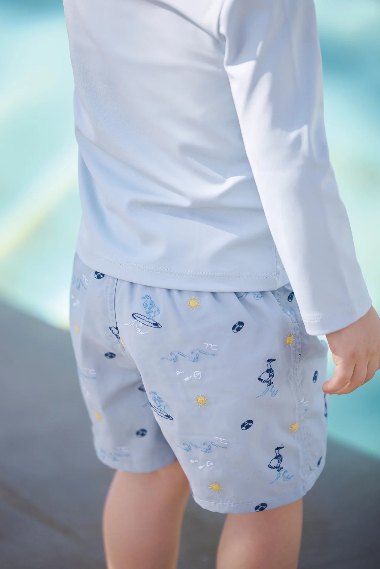 Tartine Boy's Beach Embroidery Swim Trunk