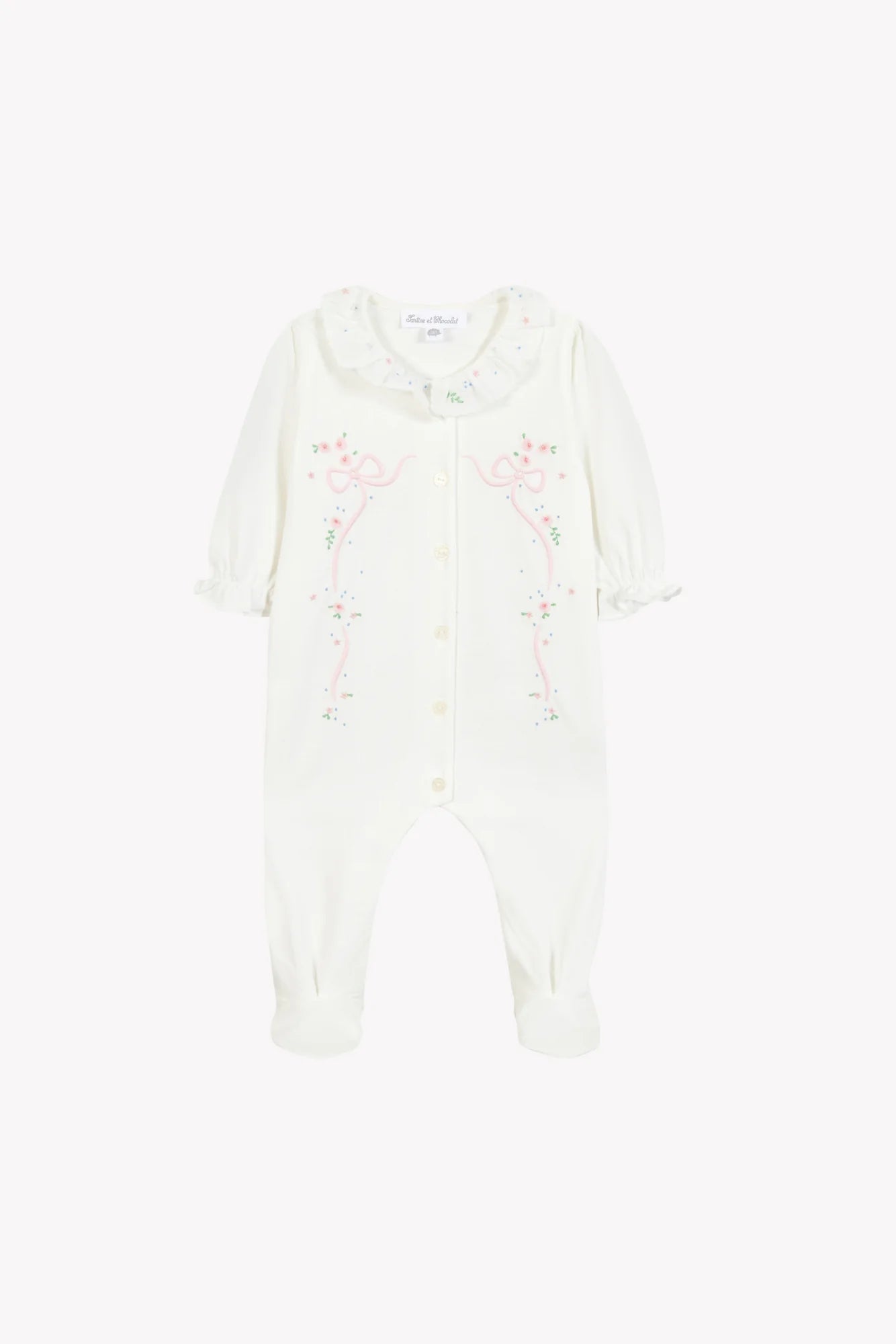 Tartine Floral Ribbon Embro Footie