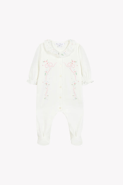 Tartine Floral Ribbon Embro Footie