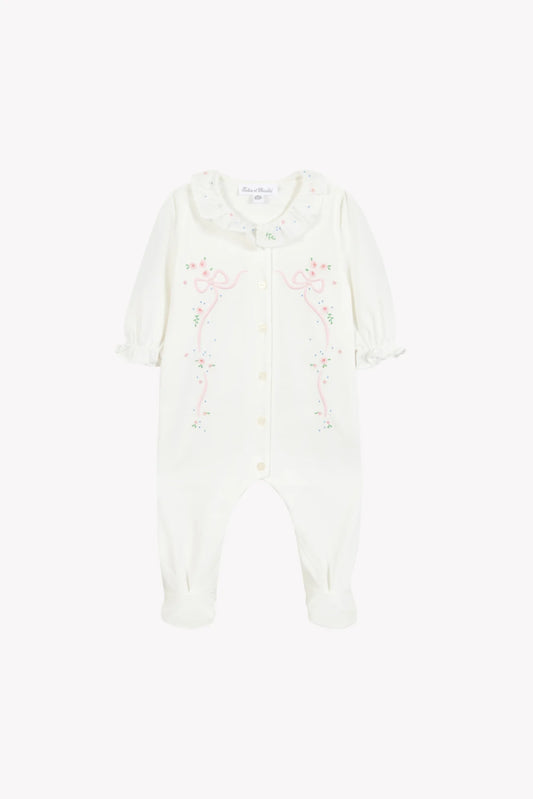 Tartine Floral Ribbon Embro Footie