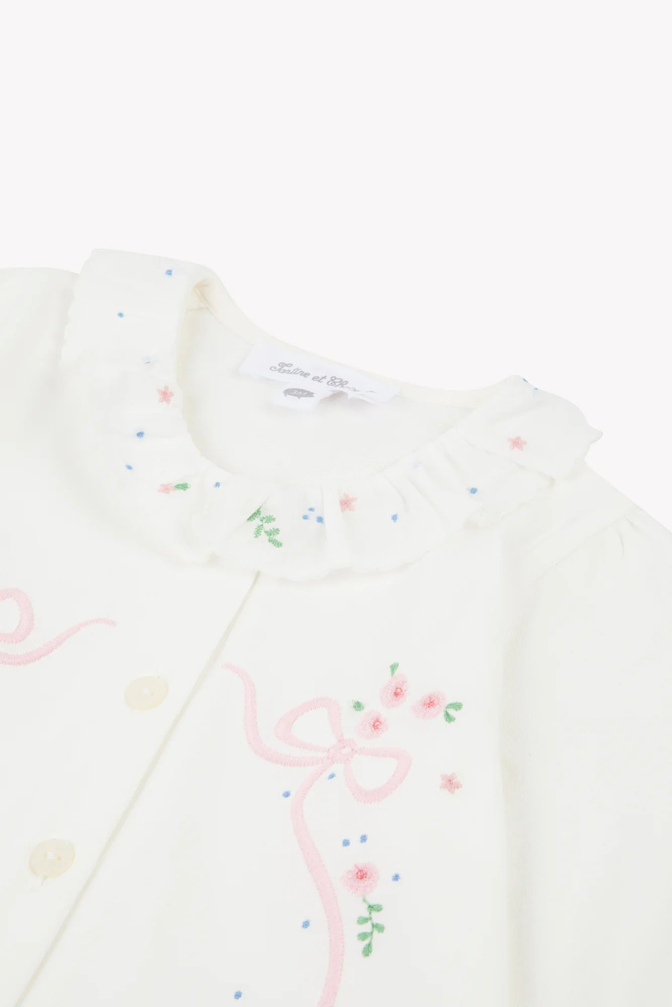 Tartine Floral Ribbon Embro Footie