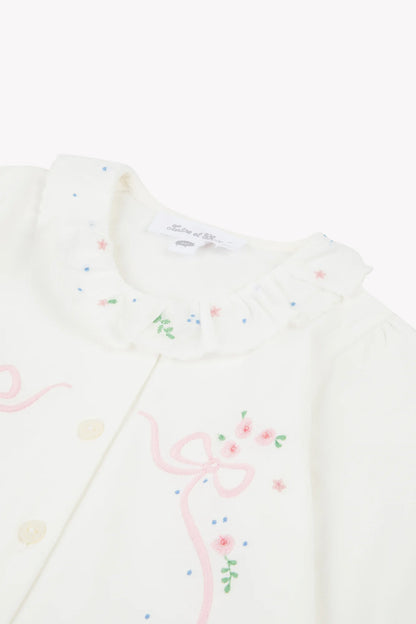 Tartine Floral Ribbon Embro Footie