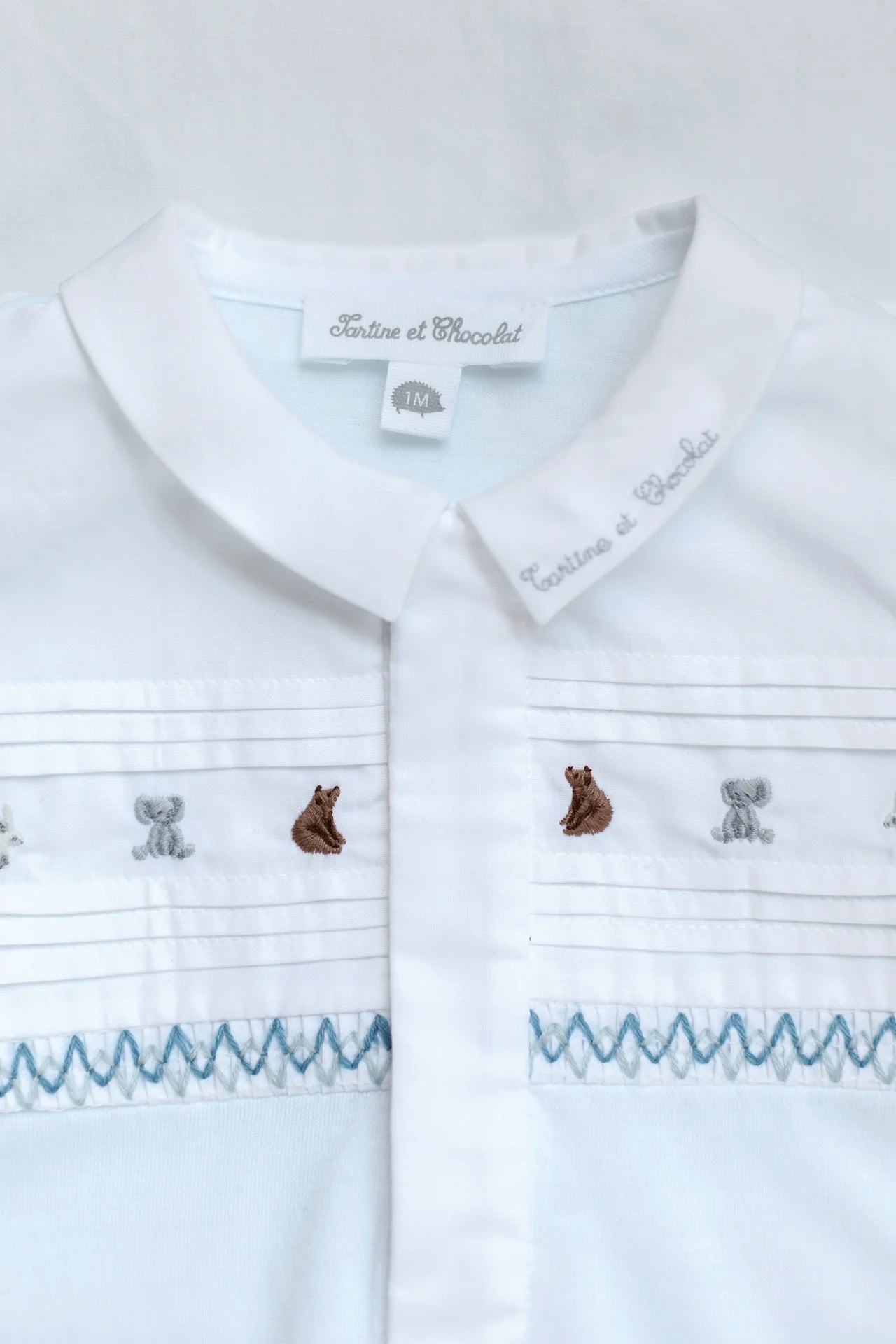 Tartine Embro Collar Cotton Footie