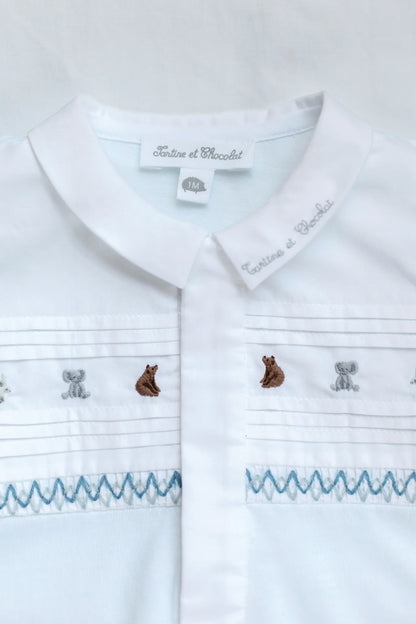 Tartine Embro Collar Cotton Footie