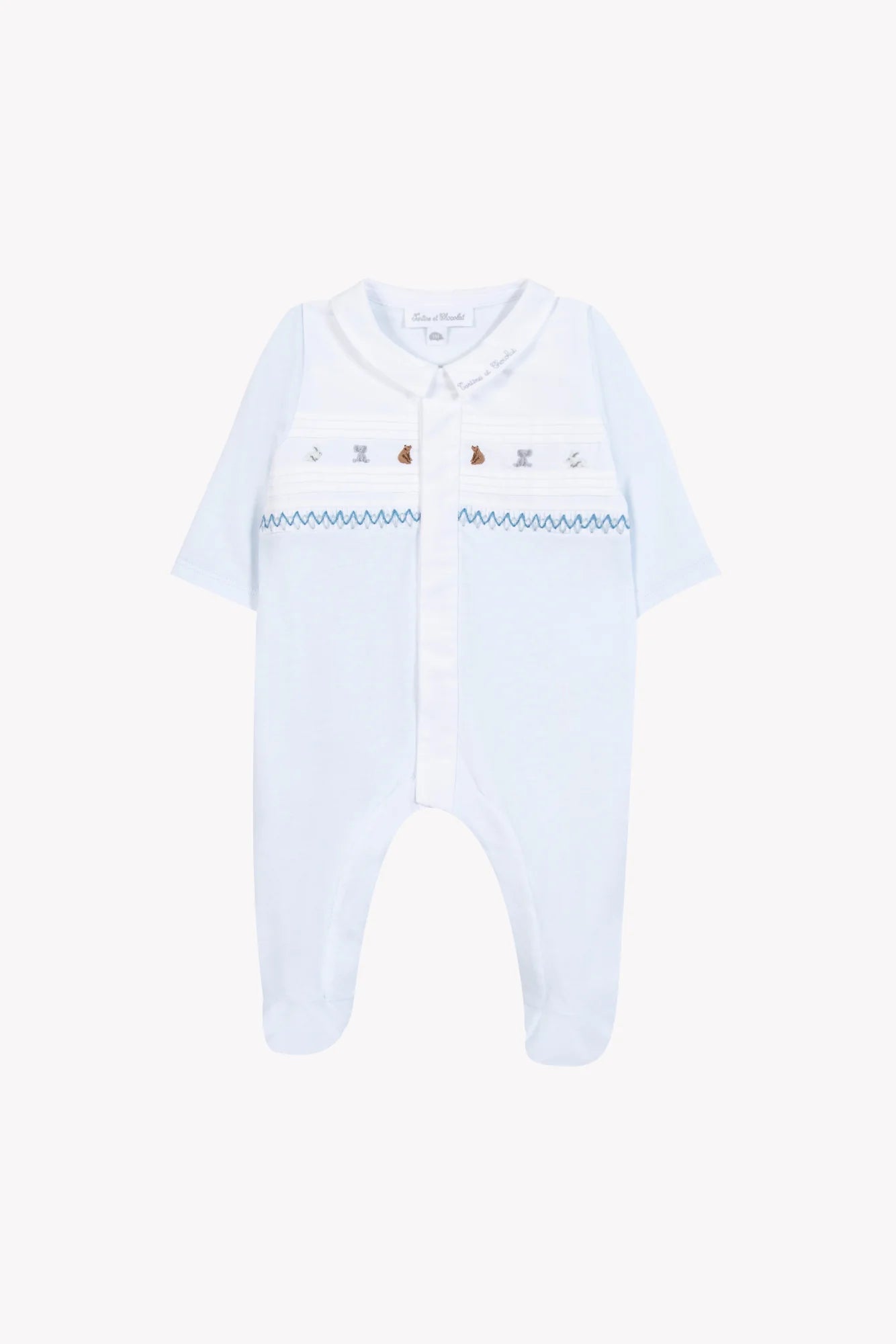 Tartine Embro Collar Cotton Footie