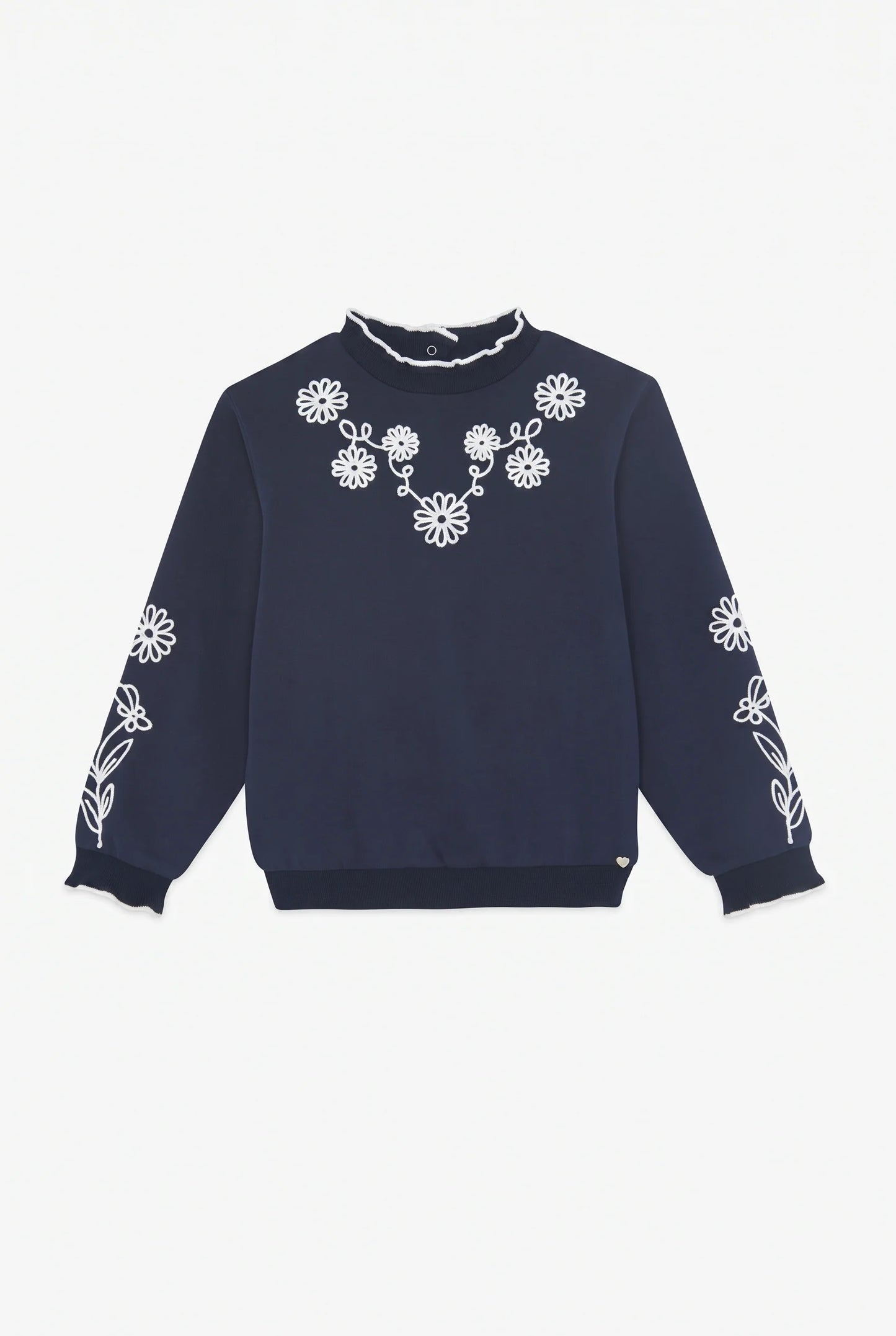 Tartine LS Flower Embroidery Sweatshirt
