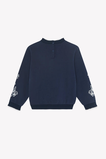 Tartine LS Flower Embroidery Sweatshirt