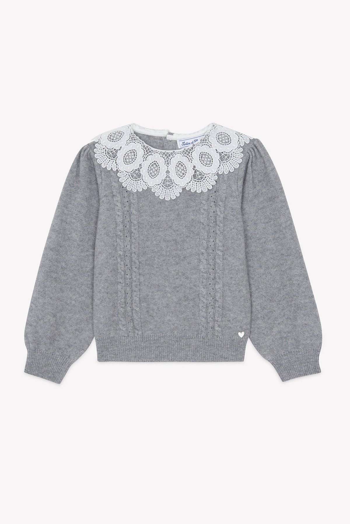 Tartine Lace Collar Pullover Sweater