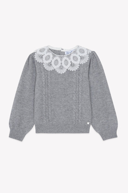 Tartine Lace Collar Pullover Sweater