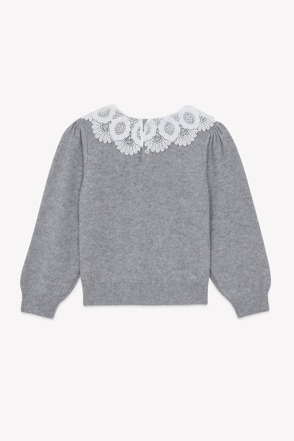 Tartine Lace Collar Pullover Sweater