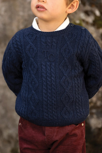 Tartine Boy's Embossed Logo Knitted Sweater