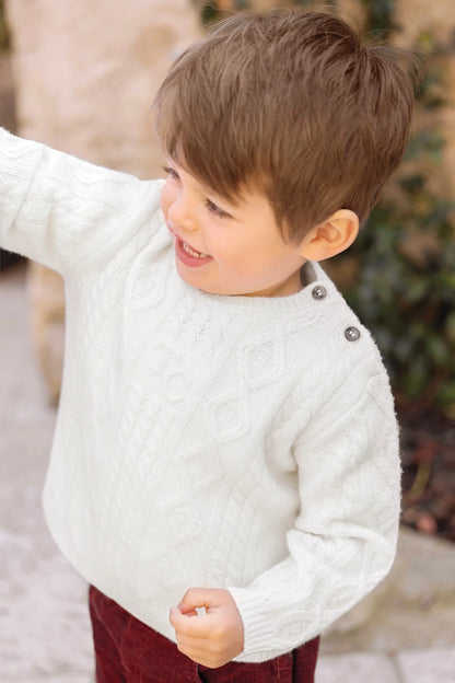 Tartine Boy's Embossed Logo Knitted Sweater