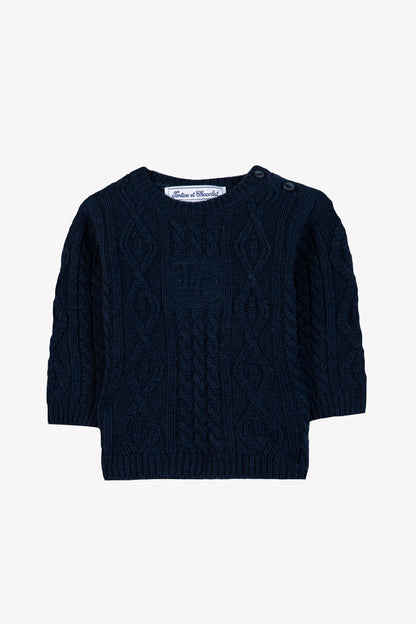Tartine Boy's Embossed Logo Knitted Sweater