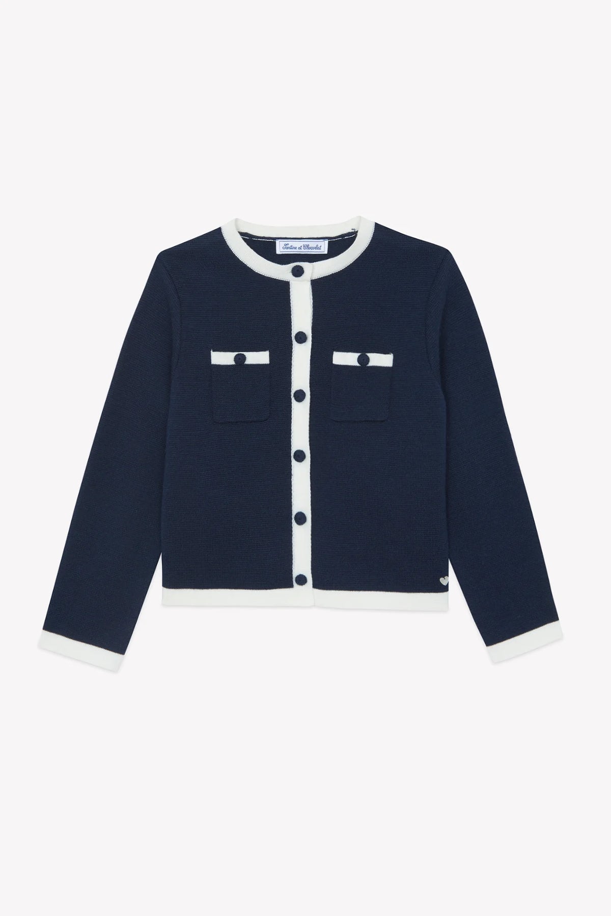 Tartine Knit Embro Button Cardigan
