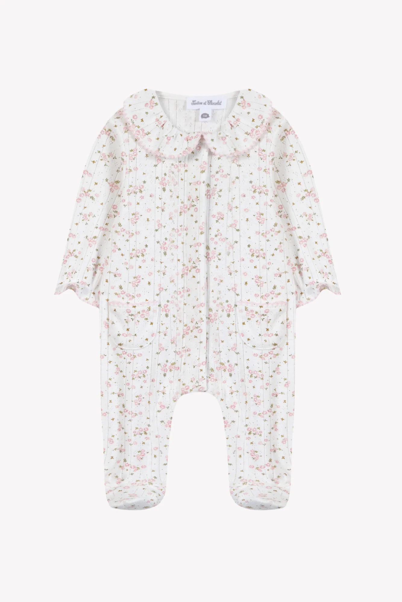 Tartine Floral Pointelle Footie