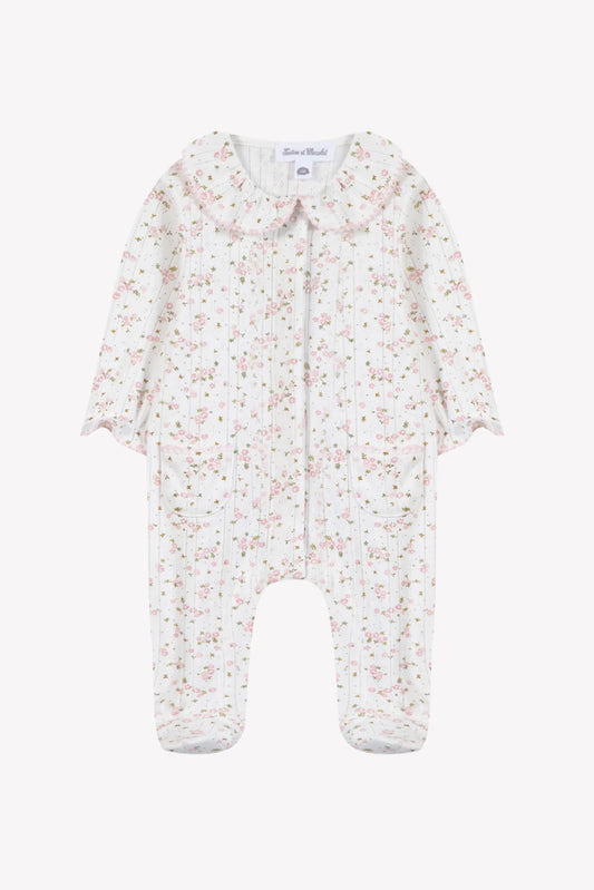 Tartine Floral Pointelle Footie