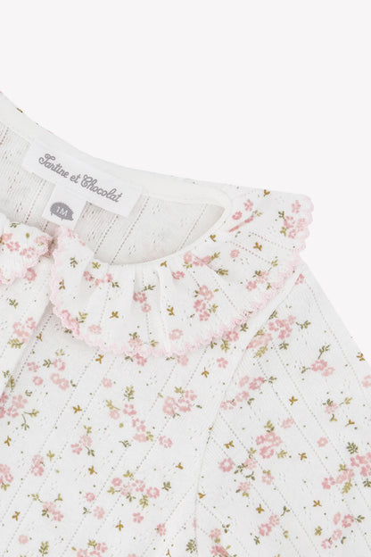 Tartine Floral Pointelle Footie