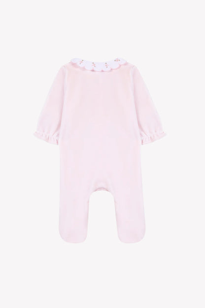 Tartine Embro Collar Velour Footie
