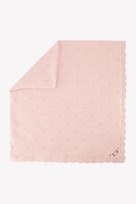Tartine Knit Flower Detail Blanket