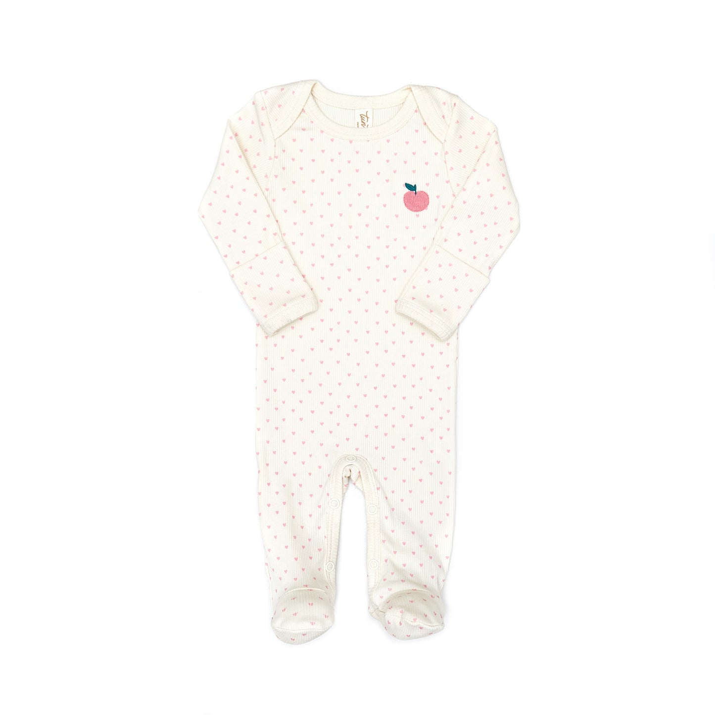 Tun Tun Baby 2Pc Ribbed Hearts Footie & Hat