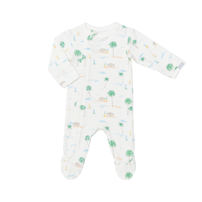 Coccoli 3Pc Tropical Beach Print Baby Set